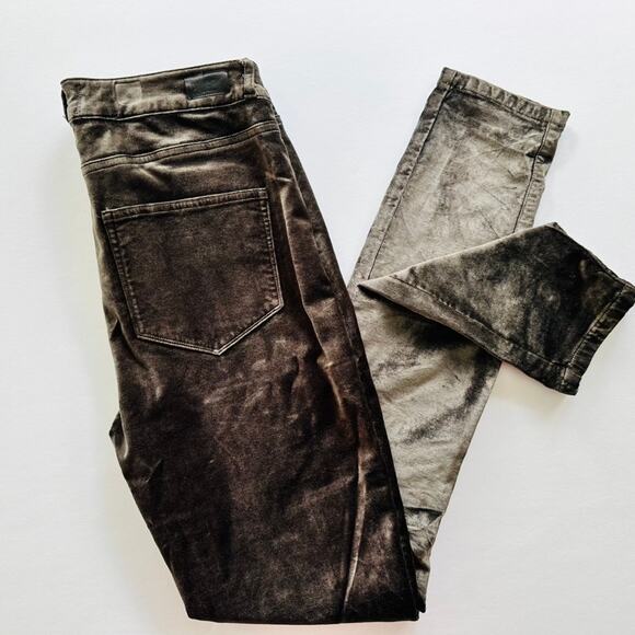 Paige Hoxton Velvet Ultra Skinny Jeans Size 27 Juniper Brown Stretch High Rise - Picture 7 of 9